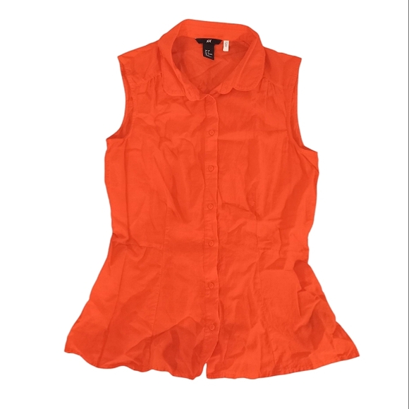 H&M Sleeveless Button Down Shirt | US 8 - Picture 1 of 6